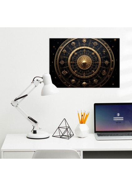 Burç Mistik Çark Kanvas Tablo - Burçlar, Kanvas Tablo, Kanvas Tablo, Burçlar, 50X30 modelleri