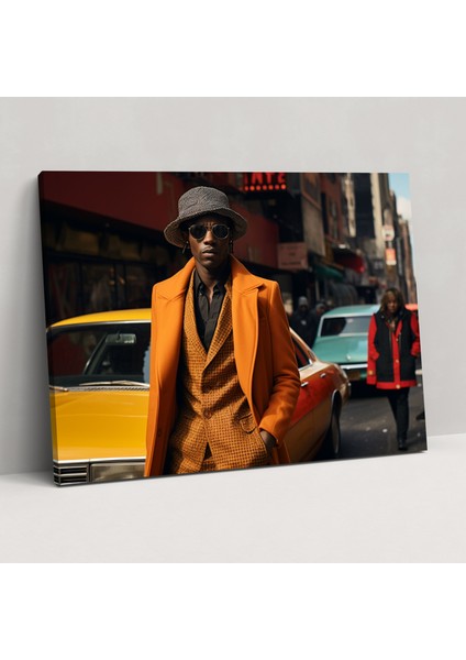 Harlem Kanvas Tablo - Günlük Yaşamın Sokak Fotoğrafçılığı, Yüksek Kaliteli Duvar Sanatı - Harlem, Duvar Sanatı, Duvar Dekorasyonu, Sokak Fotoğrafçılığı, 50X30