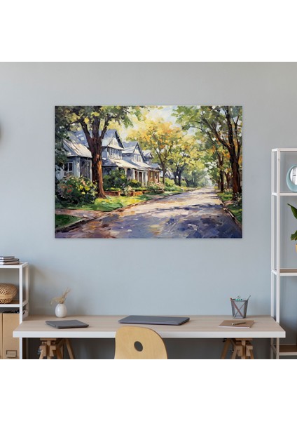 Sakin Banliyö Duvar Sanatı - Harlem, Sakin, Yumuşak Fırça Darbeleri, Duvar Sanatı, 50X30