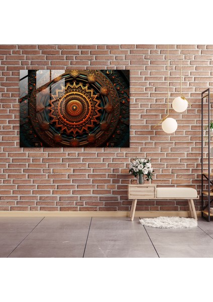 Hipnoz Cam Duvar Sanatı - Huzur Mandala - Hipnoz, Yüksek Kaliteli, Ev Dekorasyonu, Büyüleyici, 45X30