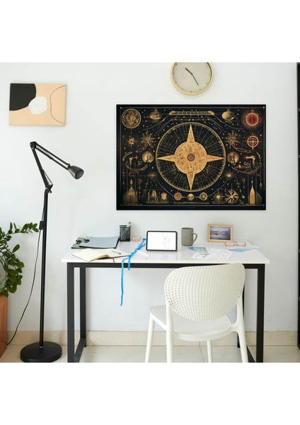 Ezoterizm Vintage Duvar Tablosu - Illuminati, Duvar Sanatı, Ezoterizm, Ev Dekorasyonu, 50X30 fiyatları