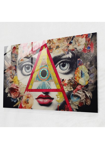 Illuminati Çağdaş Cam Duvar Sanatı - Illuminati, Cam Duvar Sanatı, Illuminati, Cam Baskı, 45X30