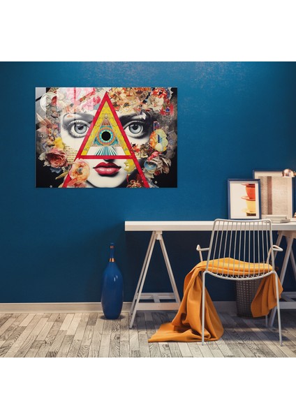 Illuminati Çağdaş Cam Duvar Sanatı - Illuminati, Cam Duvar Sanatı, Illuminati, Cam Baskı, 45X30 modelleri