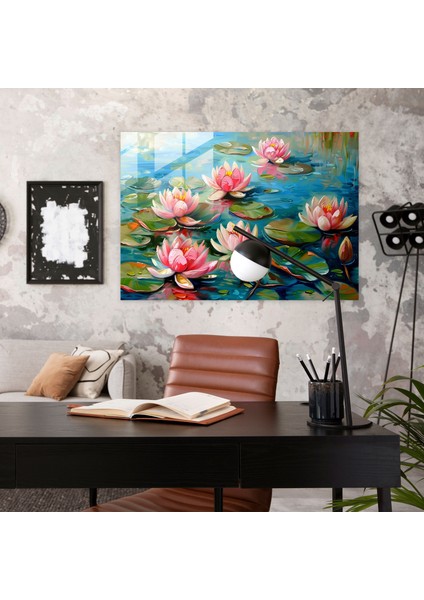 Empresyonizm Nilüferler Ev Dekorasyonu - Empresyonizm, Modern Sanat, Ev Dekorasyonu, Cam Baskı, 45X30 fiyatları