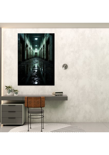 Korku Terk Edilmiş Iltica Duvar Sanatı - Korku, Terk Edilmiş Iltica, Ev Dekorasyonu, Kanvas Tablo, 30X50 modelleri