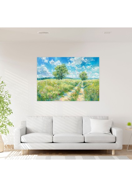 Empresyonizm Bahar Çayırı Duvar Tablosu - Empresyonizm, Kanvas Tablo, Ev Dekorasyonu, Duvar Dekorasyonu, 50X30 modelleri