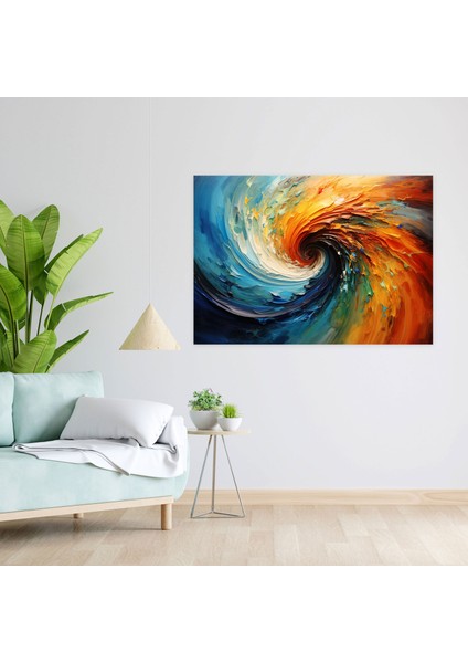 Hipnoz Kanvas Tablo Tablo - Hipnoz, Ev Dekorasyonu, Kanvas Tablo, Hipnotik Spiral, 50X30