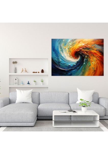 Hipnoz Kanvas Tablo Tablo - Hipnoz, Ev Dekorasyonu, Kanvas Tablo, Hipnotik Spiral, 50X30