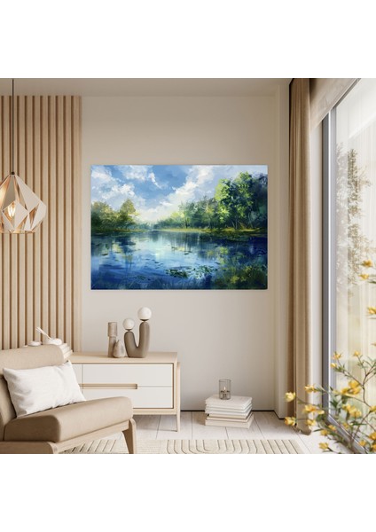 Empresyonizm Gölü Kanvas Tablo - Empresyonizm, Kanvas Tablo, Ev Dekorasyonu, Duvar Dekorasyonu, 50X30