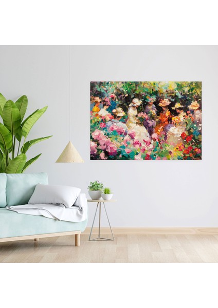 Empresyonizm Garden Party Duvar Süslemesi - Empresyonizm, Kanvas Tablo, Duvar Dekorasyonu, Ev Dekorasyonu, 100X70 modelleri