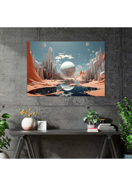 Hipnotik Dreamland Duvar Sanatı - Hipnoz, Dijital Sanat, Yüzen Nesneler, Duvar Sanatı, 50X30 fiyatları