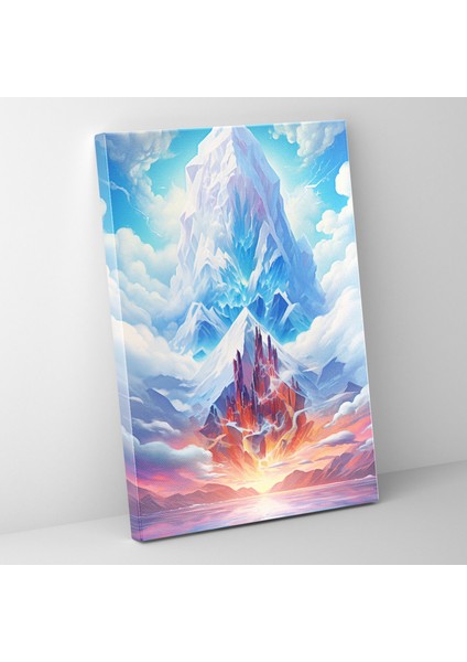 Buzdağı Duvar Süslemesi - Buzdağı, Yüzen Buzdağı, Kanvas Tablo, Duvar Süslemesi, 30X50