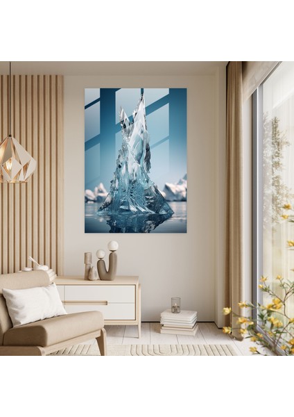 Buzdağı Cam Baskı - Buzdağı, Zarafet, Ev Dekorasyonu, Doğa, 30X45