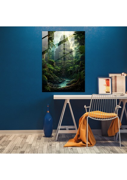 Maya Ormanı Cam Baskı - Maya, Cam Duvar Sanatı, Cam Baskı, Duvar Dekorasyonu, 30X45 modelleri