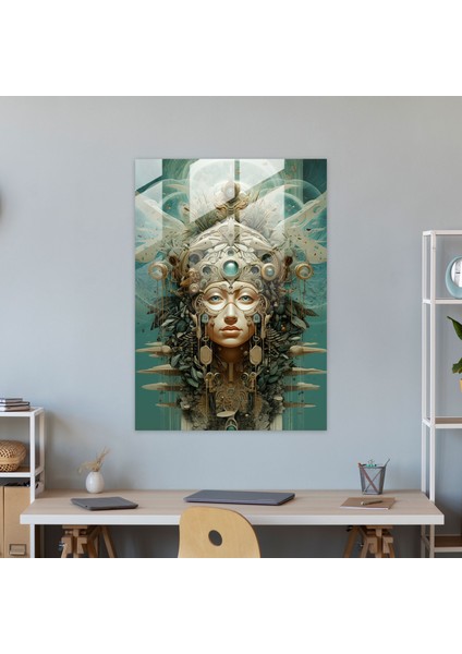 Inka Medeniyeti Gerçeküstü Cam Baskı - Maya, Cam Baskı, Duvar Dekorasyonu, Modern Sanat, 30X45