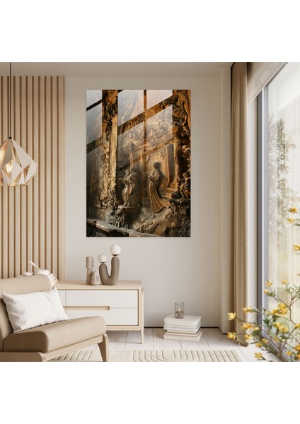 Maniyerizm Duvar Dekorasyonu - Ilgi Çekici Sembolizm ve Karmaşık Detaylar - Maniyerizm, Modern Sanat, Cam Sanatı, Cam Baskı, 30X45 fiyatları