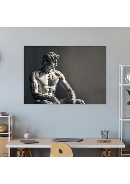 Michelangelo Güçlü Heykel Kanvas Tablo - Michelangelo, Duvar Sanatı, Kanvas Tablo, Michelangelo, 50X30