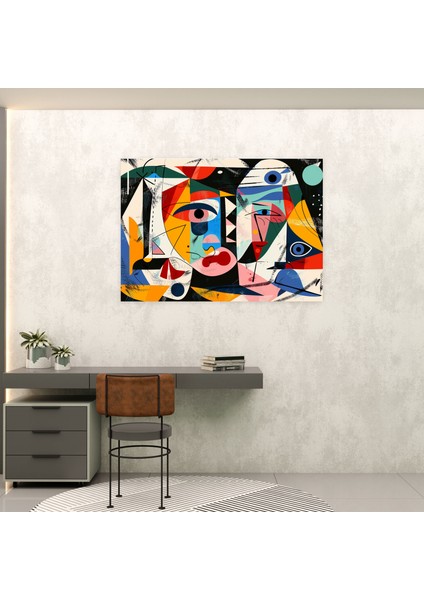 Renkli Pablo Picasso Kanvas Tablo - Pablo Picasso, Kanvas Tablo, Duvar Dekorasyonu, Duvar Sanatı, 50X30
