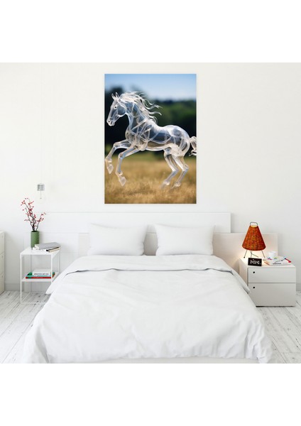 Gerçekçi Cam Heykel - Şeffaf Cam Dörtnala Koşan At Duvar Sanatı - Gerçekçi Cam Heykel, Kanvas Tablo, Kanvas Tablo, Kanvas Tablo, 30X50 fiyatları