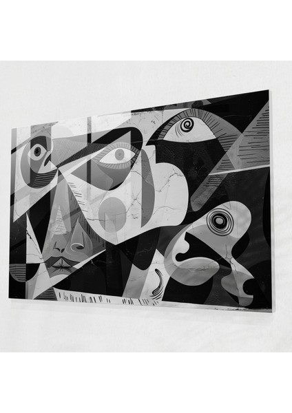 Pablo Picasso Cam Duvar Sanatı - Geometrik Şekiller - Pablo Picasso, Geometrik Şekiller, Pablo Picasso, Cam Duvar Sanatı, 45X30