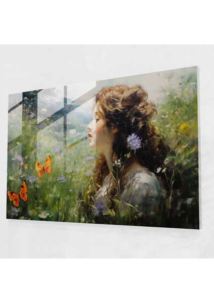 Mitoloji Cam Baskı - Sakin Peri - Mitoloji, Empresyonist, Modern Sanat, Ev Dekorasyonu, 45X30