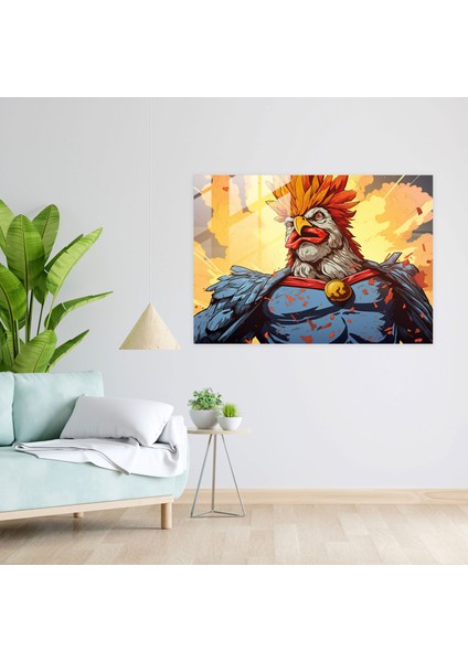 Mitoloji Cam Baskı: Tavuk Zeus - Mitoloji, Cam Sanatı, Mitoloji, Çizgi Roman Stili, 45X30 fiyatları