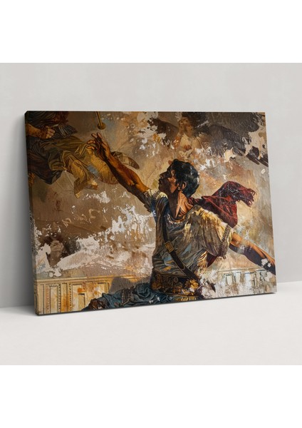 Michelangelo Güçlü Ifadeler Duvar Dekorasyonu - Michelangelo, Kanvas Tablo, Kanvas Tablo, Duvar Dekorasyonu, 50X30