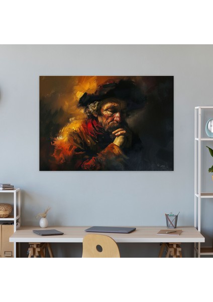 Rembrandt Eski Ustalar Duvar Sanatı - Rembrandt, Duvar Sanatı, Duvar Dekorasyonu, Rembrandt, 50X30