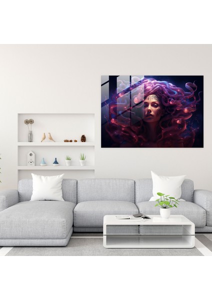 Mitoloji Cam Baskı - Esrarengiz Medusa - Mitoloji, Cam Baskı, Modern Sanat, Medusa, 45X30 fiyatları