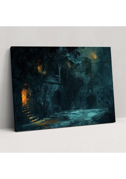 Rembrandt Gece Manzarası Kanvas Tablo - Rembrandt, Ev Dekorasyonu, Duvar Dekorasyonu, Kanvas Tablo, 50X30