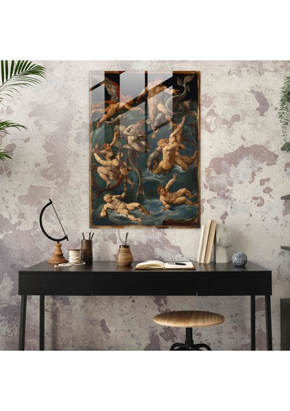 Raffaello Sanzio Rönesans Cam Duvar Sanatı - Raffaello Sanzio, Ev Dekorasyonu, Modern Sanat, Cam Baskı, 30X45