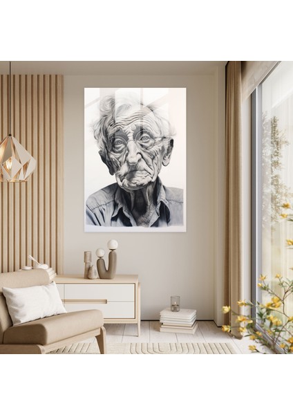 Bilgeliğin Kırışıklıkları Cam Baskı - Yaşlı Insanlar, Dayanıklılık, Yaşlanma, Bilgelik, 30X45 fiyatları