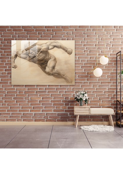Dirençli Insan Ruhu Cam Baskı - Mezolitik, Cam Duvar Sanatı, Ev Dekorasyonu, Mukavemet, 45X30 fiyatları