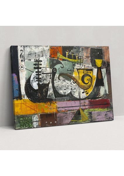 Pablo Picasso Müzikal Duvar Tablosu - Pablo Picasso, Kanvas Tablo, Pablo Picasso, Duvar Dekorasyonu, 50X30