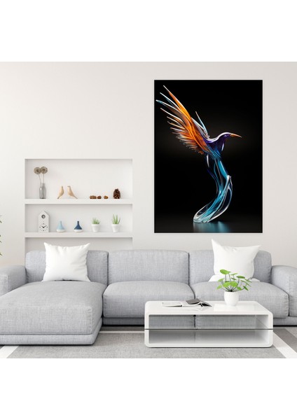 Gerçekçi Cam Heykel Kanvas Tablo - Gerçekçi Cam Heykel, Gerçekçi Cam Heykel, Zarafet, Duvar Sanatı, 30X50 modelleri