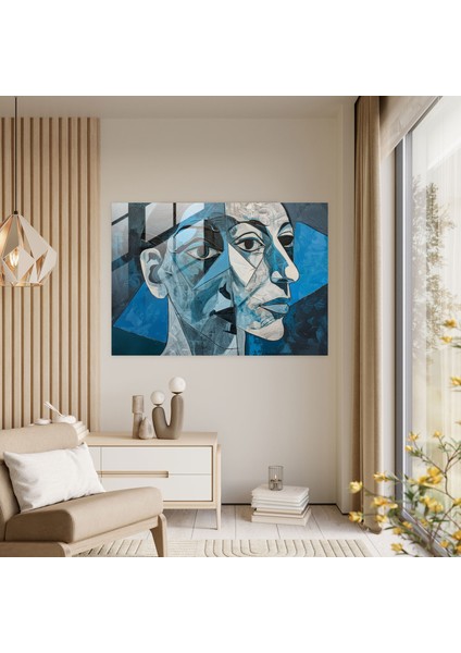 Pablo Picasso Kadın Portresi Cam Baskı - Pablo Picasso, Cam Sanatı, Ev Dekorasyonu, Pablo Picasso, 45X30