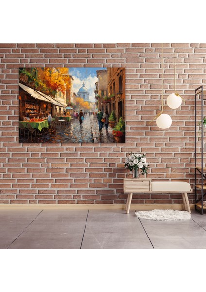 Roma Kanvas Tablo - Canlı Sokak Manzarası - Roma, Sokak Sahnesi, Duvar Sanatı, Kanvas Tablo, 50X30 fiyatları
