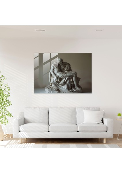 Michelangelo Cam Baskı Duvar Dekorasyonu - Michelangelo, Michelangelo, Modern Sanat, Cam Sanatı, 45X30 modelleri