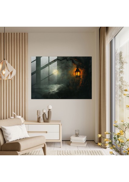 Rembrandt Ev Dekorasyonu - Fenerli Gece Sahnesi - Rembrandt, Fener, Modern Sanat, Rembrandt, 45X30 modelleri