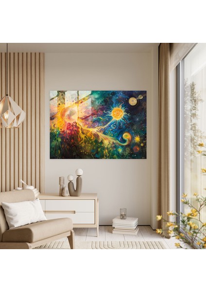 Metafizik Cam Duvar Sanatı - Metafizik Resim, Cam Duvar Sanatı, Duvar Dekorasyonu, Metafizik Resim, 45X30