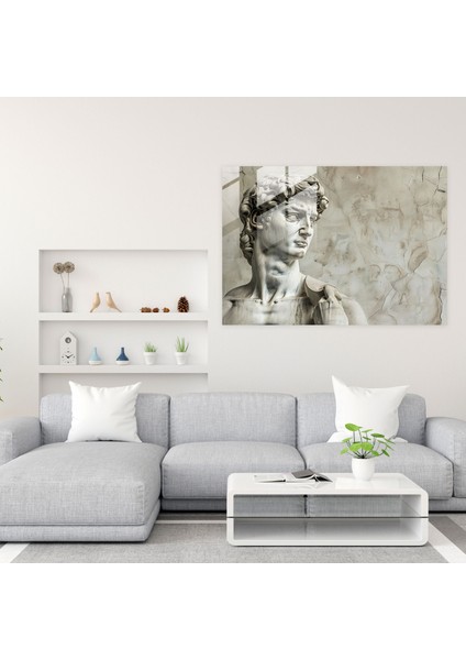 Michelangelo Duvar Süslemesi - Davut Heykeli - Michelangelo, Klasik Sanat, Çizim, Duvar Süslemesi, 45X30