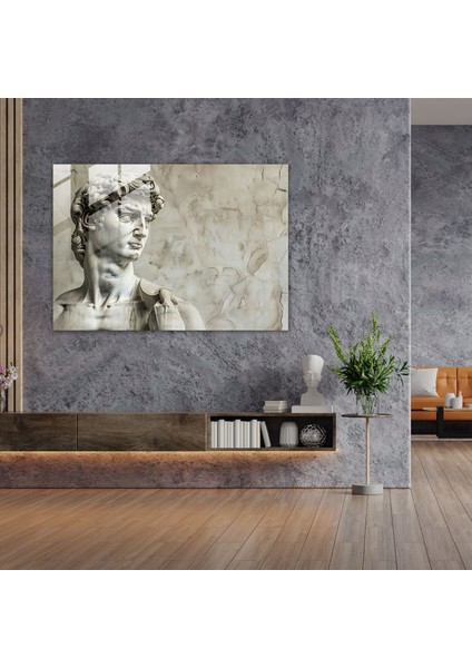 Michelangelo Duvar Süslemesi - Davut Heykeli - Michelangelo, Klasik Sanat, Çizim, Duvar Süslemesi, 45X30