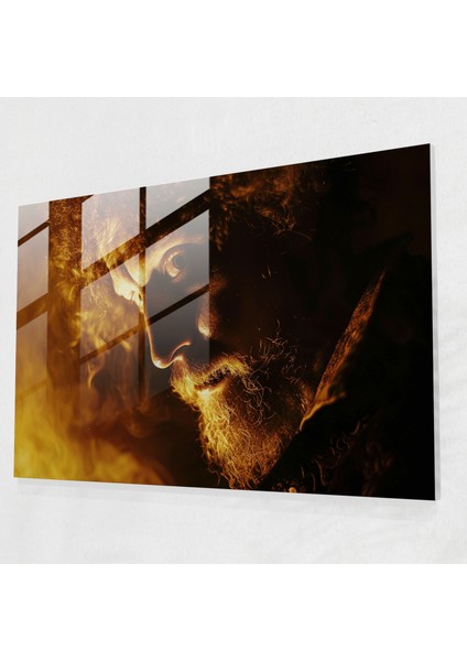 Rembrandt Cam Baskı - Dramatik Otoportre - Rembrandt, Dramatik Otoportre, Rembrandt, Cam Baskı, 45X30