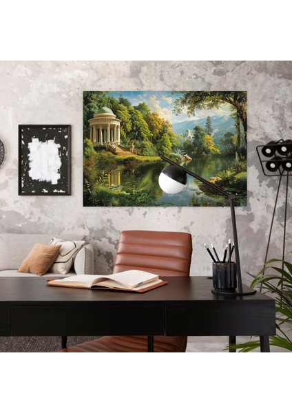 Rokoko Lakeside Kanvas Tablo - Rokoko, Duvar Sanatı, Kanvas Tablo, Rokoko Tarzı Tablo, 50X30 fiyatları