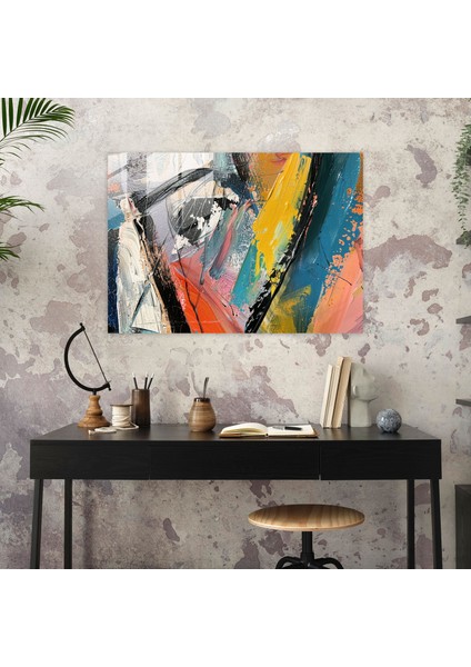 Pablo Picasso Ev Dekorasyonu - Renkli Soyut Resim - Pablo Picasso, Pablo Picasso, Ev Dekorasyonu, Cam Baskı, 45X30