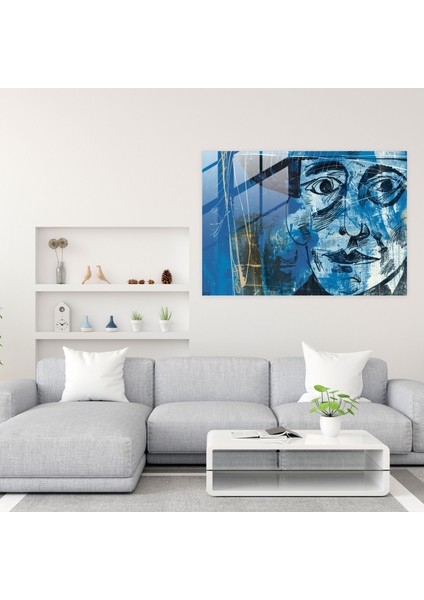 Mavi Dönem Cam Baskı Duvar Tablosu - Pablo Picasso - Pablo Picasso, Pablo Picasso, Cam Baskı, Cam Duvar Sanatı, 45X30