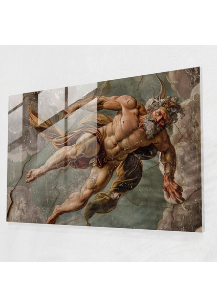 Michelangelo Cam Baskı - Michelangelo, Modern Sanat, Michelangelo, Cam Duvar Sanatı, 45X30