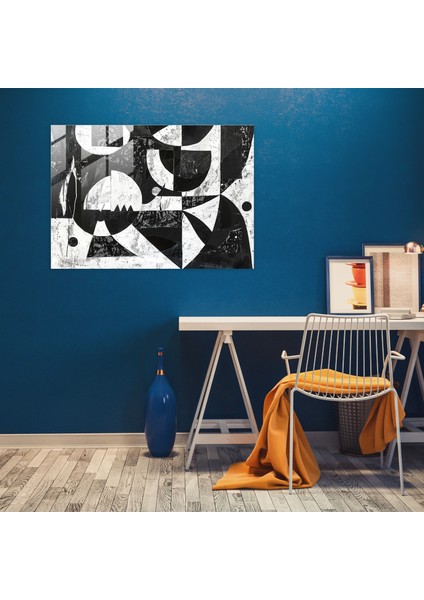 Pablo Picasso Ev Dekorasyonu - Soyut Monokrom - Pablo Picasso, Soyut Monokrom, Ev Dekorasyonu, Cam Baskı, 45X30