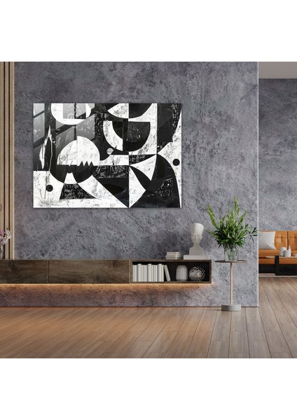 Pablo Picasso Ev Dekorasyonu - Soyut Monokrom - Pablo Picasso, Soyut Monokrom, Ev Dekorasyonu, Cam Baskı, 45X30