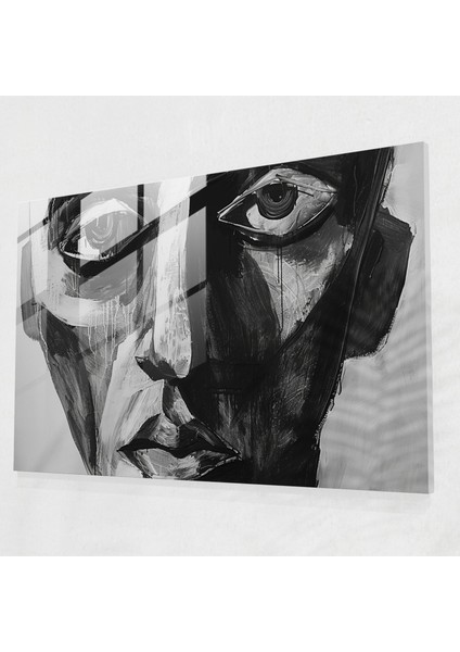 Pablo Picasso Modern Sanat Cam Baskı - Pablo Picasso, Abartılı Özellikler, Cam Baskı, Modern Sanat, 45X30
